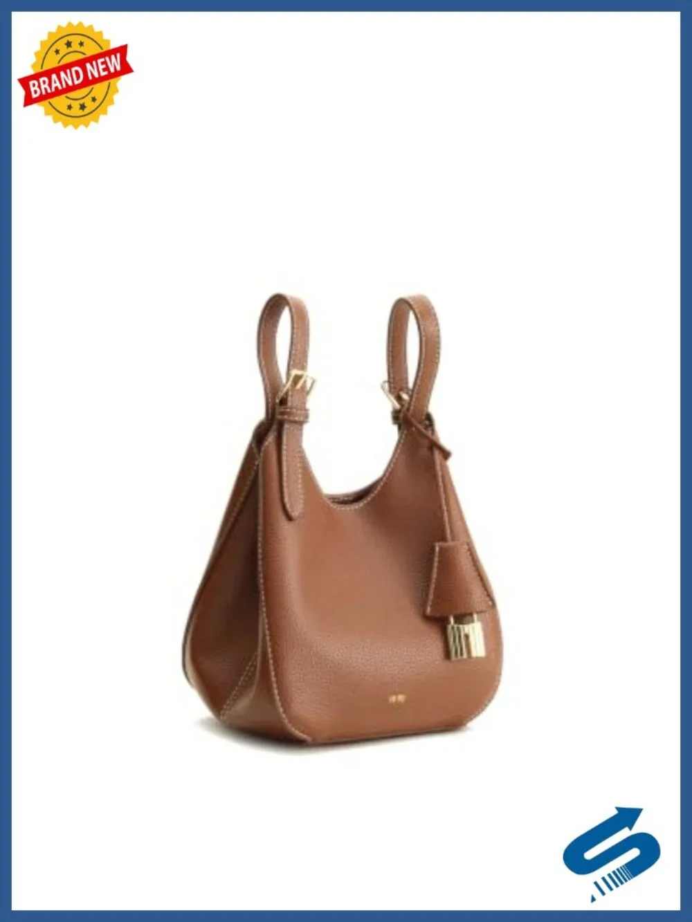 Vegan Leather Mini Tote Bag with Gold Hardware Crossbody